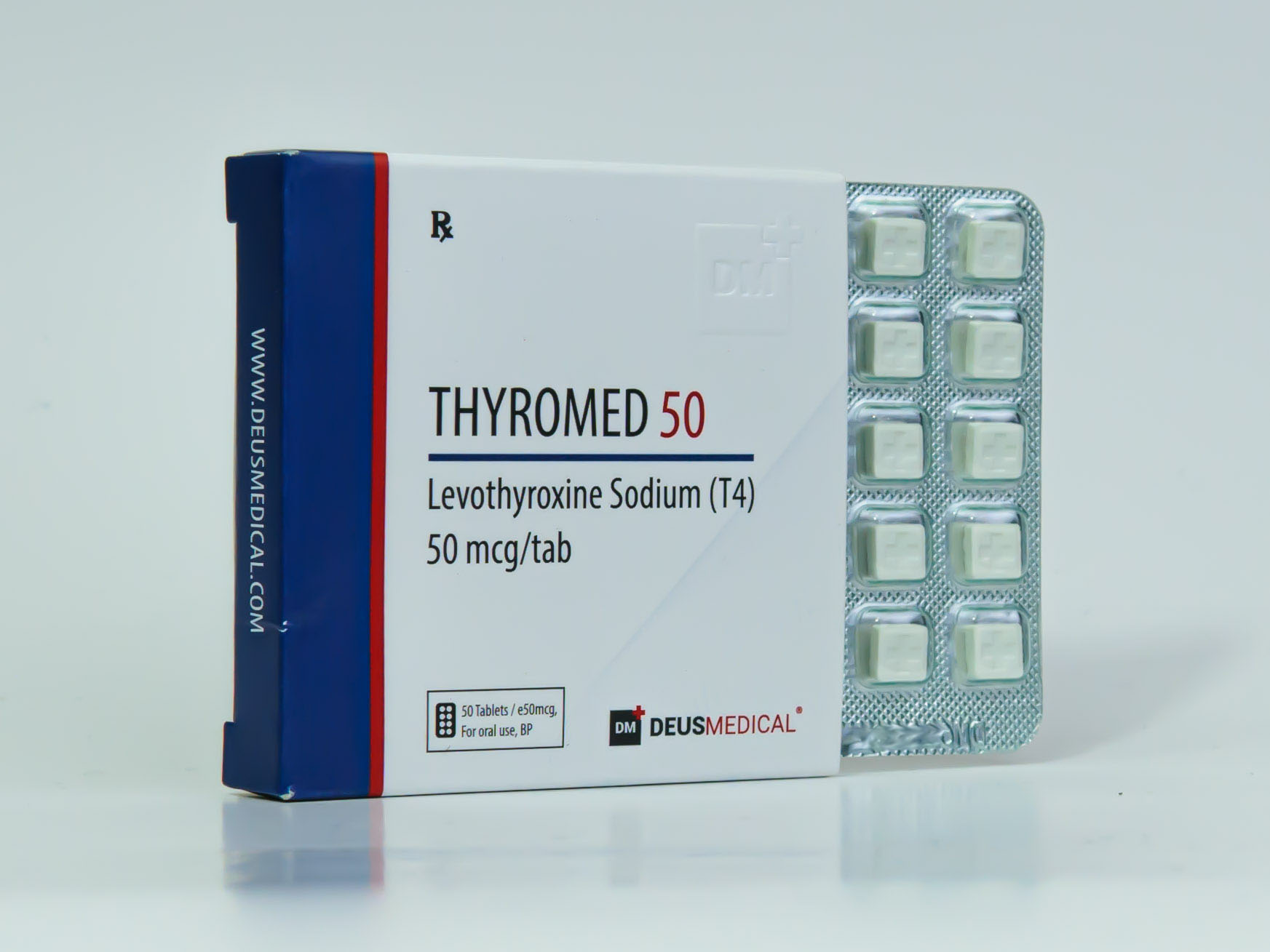 Thyromed 50mcg – Levothyroxine Sodium – Deus Medical - Image 2