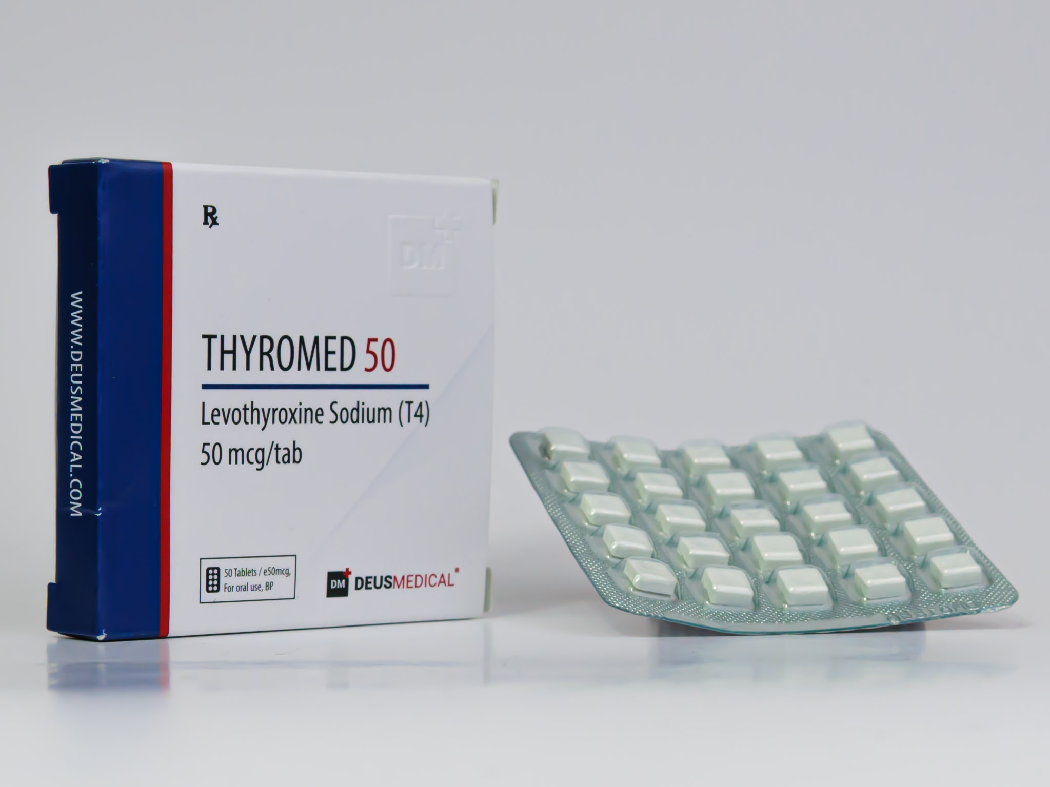 Thyromed 50mcg – Levothyroxine Sodium – Deus Medical - Image 3