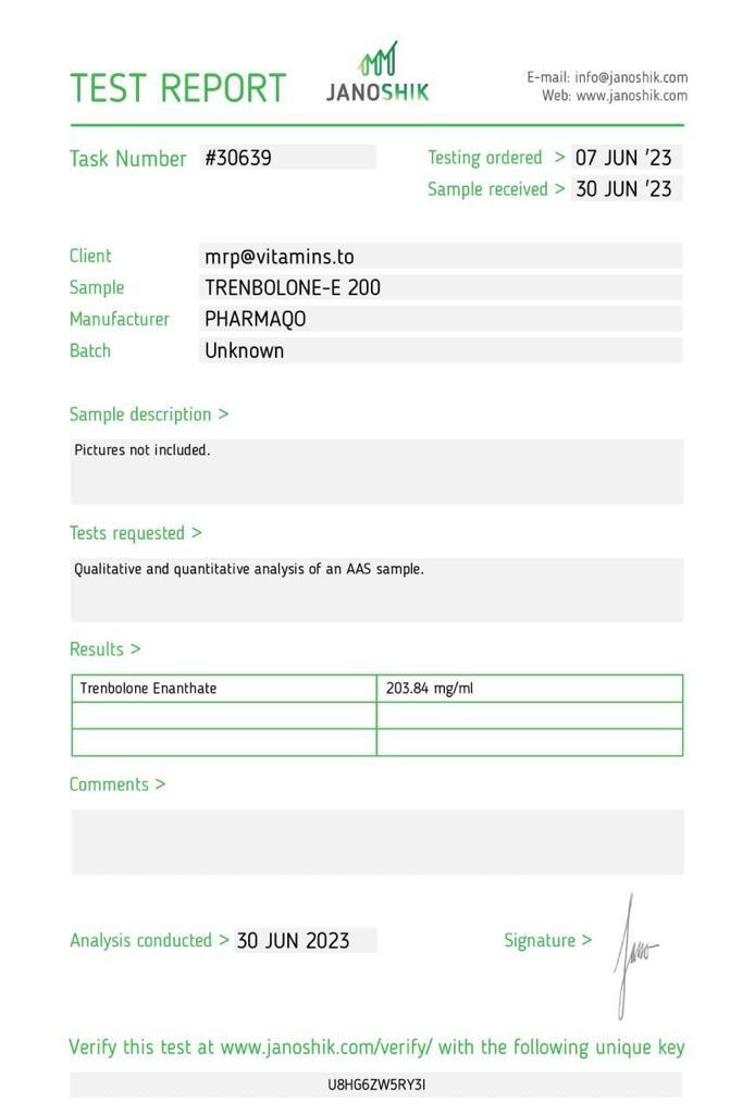 pharmaqo labs trenbolone e 200